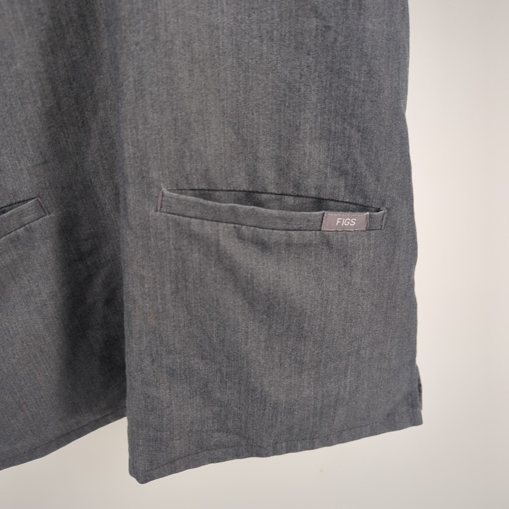 FIGS Scrubs Set Size Small Top Pants Charcoal Grey Technical Collection READ - Picture 6 of 13
